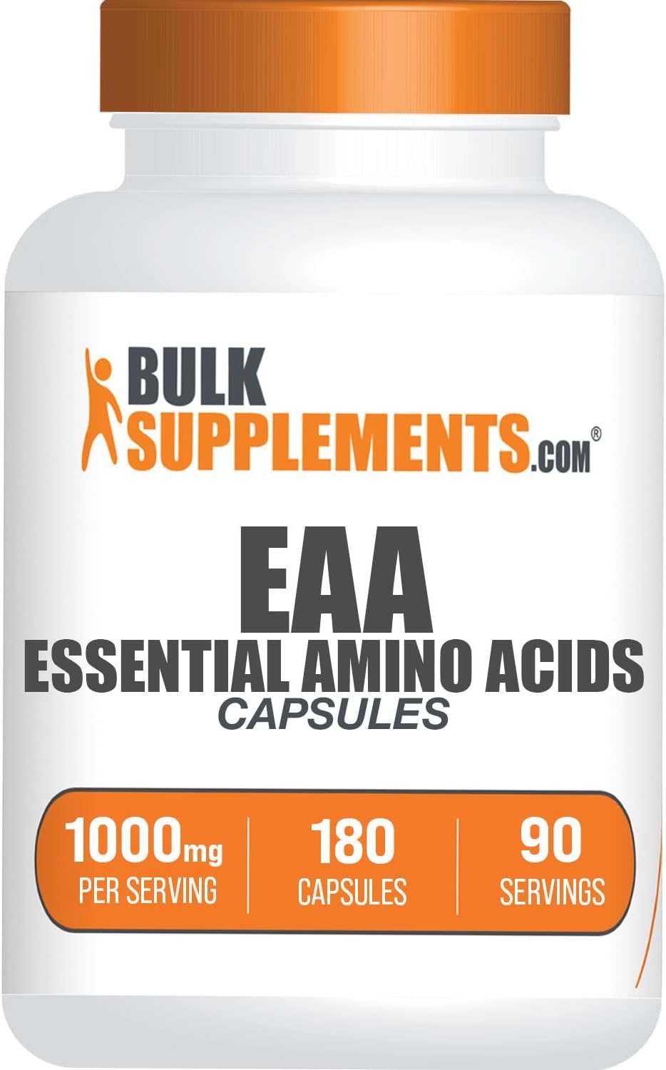 BulkSupplements.com EAA Capsules - 1000mg Essential Amino Acids Supplements, Gluten Free - 180 Capsules