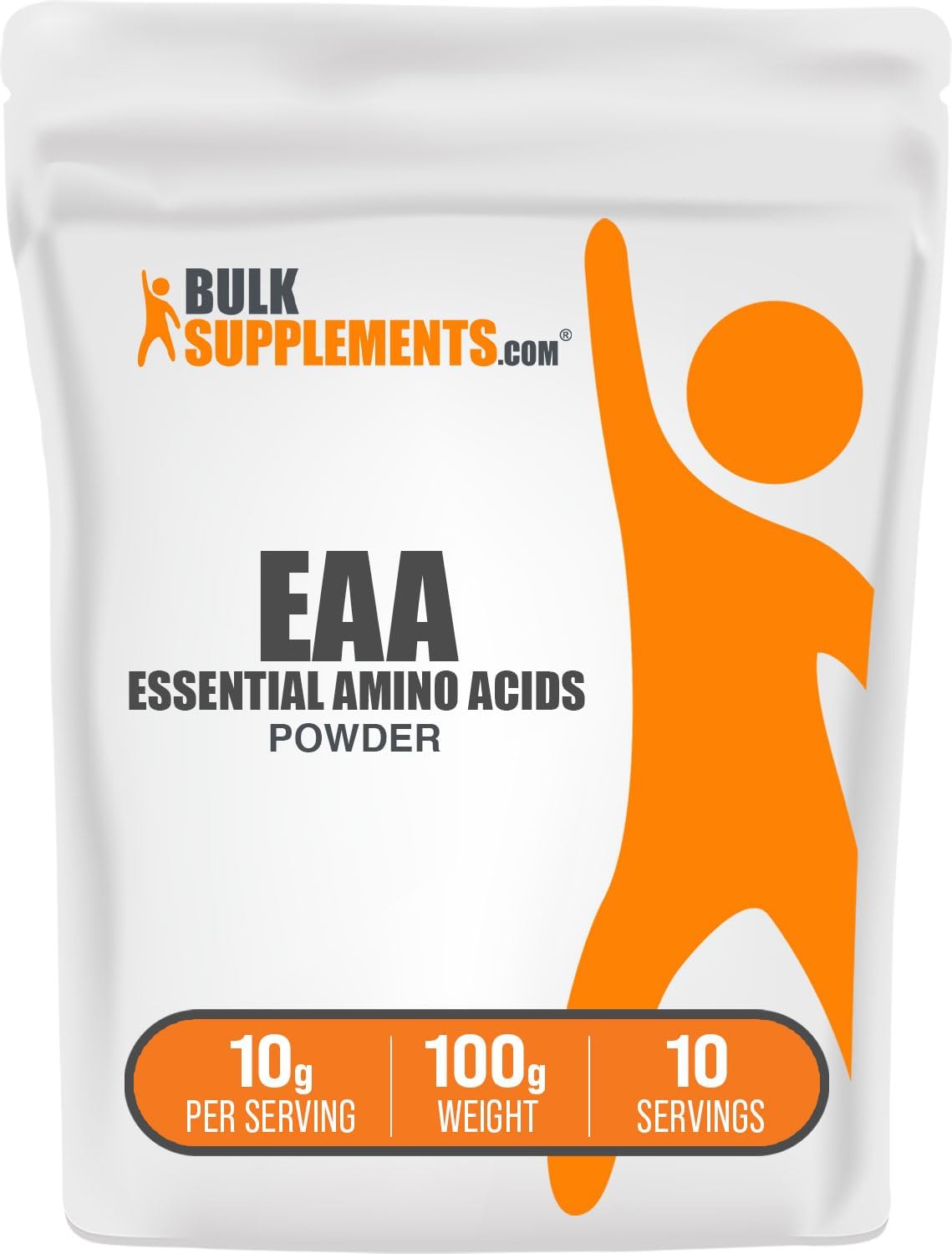 BulkSupplements.com Essential Amino Acids Powder - Unflavored EAA Supplement, Gluten-Free - 100g (3.5 oz) - 10g EAAs per Serving