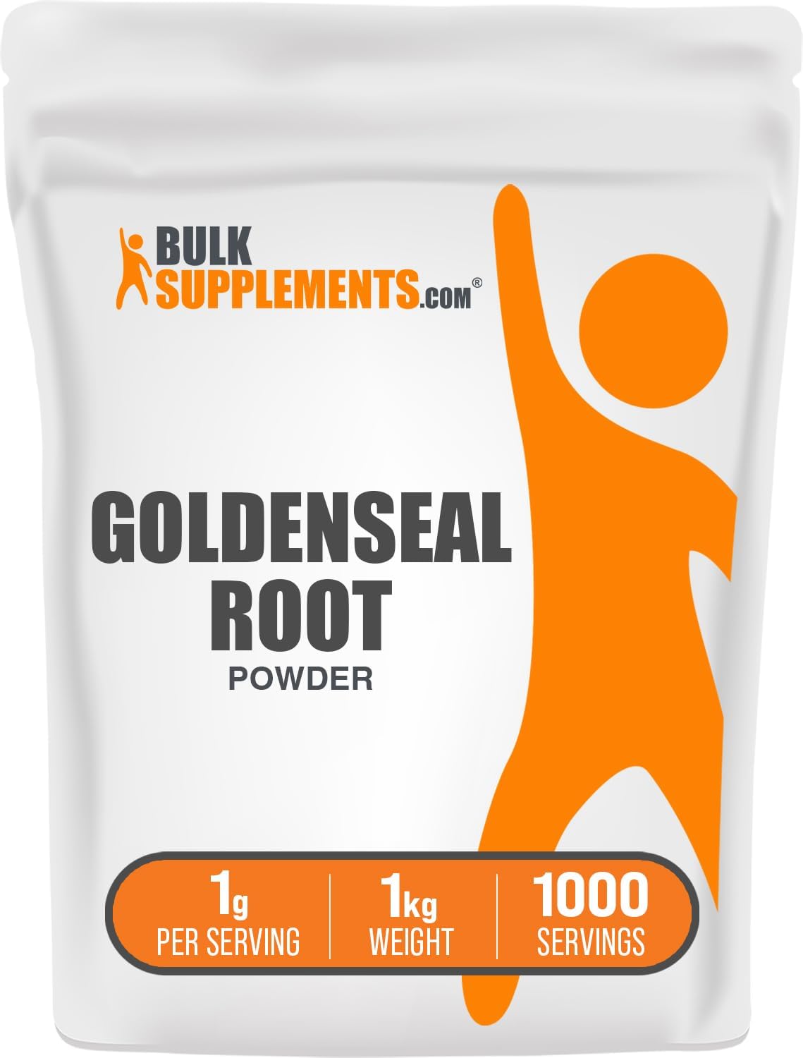 BulkSupplements.com Goldenseal Root Powder - 1000mg per Serving, 1kg (2.2 lbs) - Herbal Supplement from Golden Seal Root - Gluten Free - Pack of 1