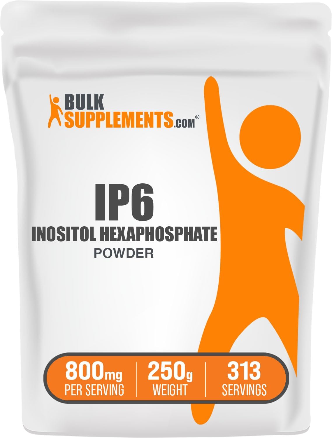 BulkSupplements.com IP6 Powder - Inositol Hexaphosphate Supplement for Immune Support, Gluten Free, 800mg per Serving, 250g
