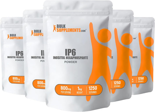 BulkSupplements.com IP6 Powder - Inositol Hexaphosphate Immune Support Supplement, Gluten Free, 800mg per Serving, 5kg (11 lbs) Pack of 5