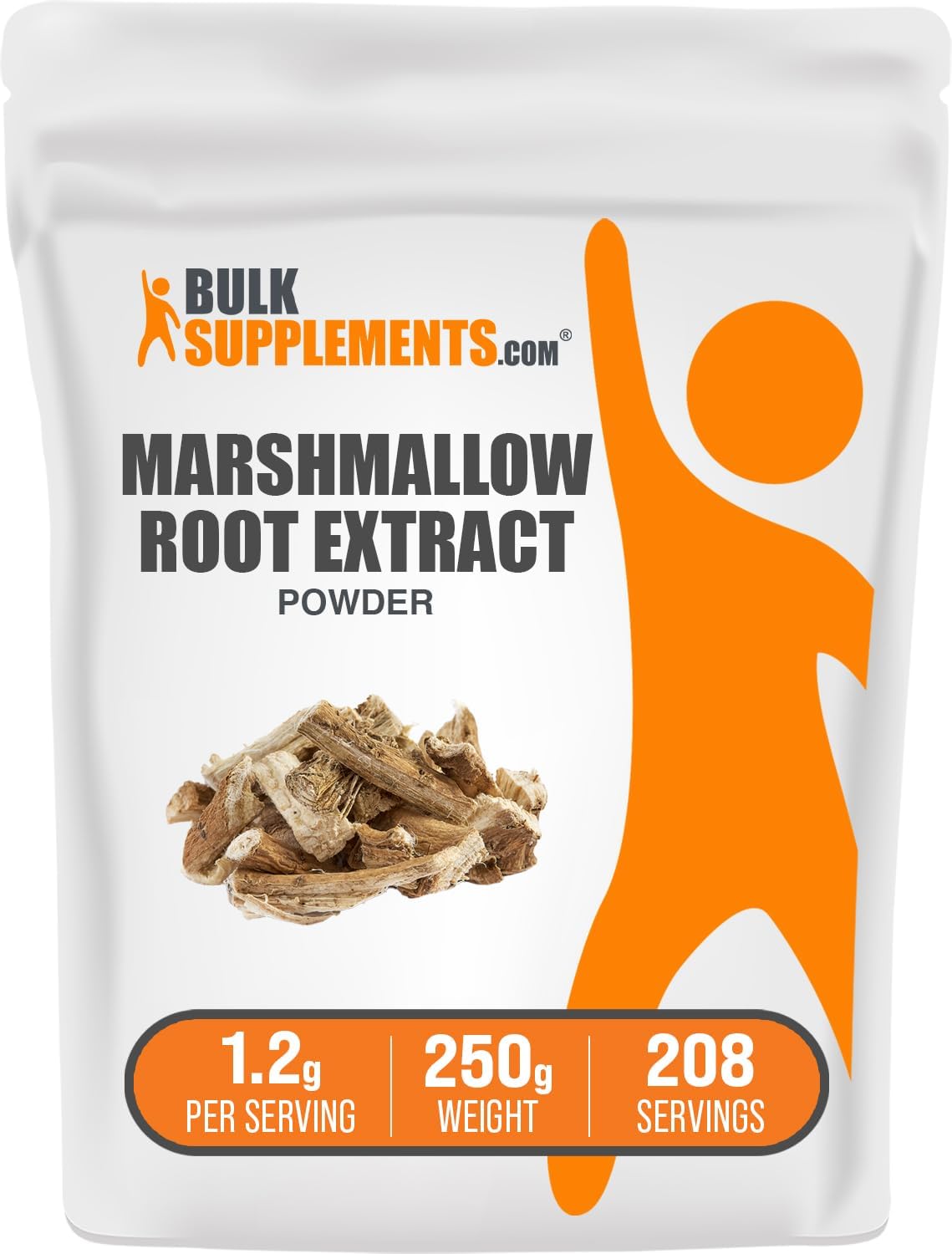 BulkSupplements.com Marshmallow Root Extract Powder - Herbal Supplement, Marshmallow Extract - Gluten Free, 1200mg per Serving, 250g