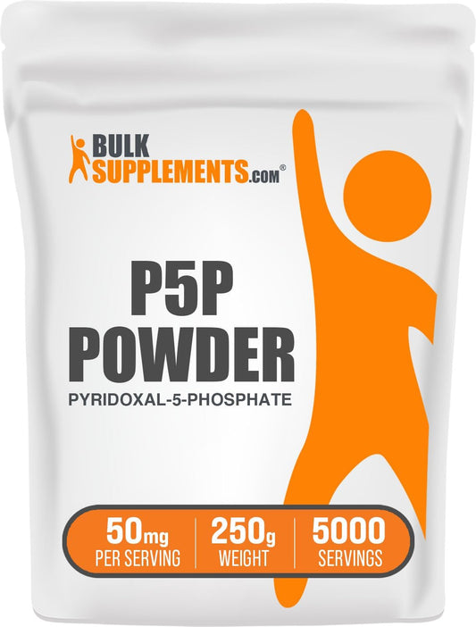 BulkSupplements.com P-5-P Vitamin B6 Powder Supplement - Gluten Free, 50mg per Serving, 250g (8.8 oz) Pack of 1