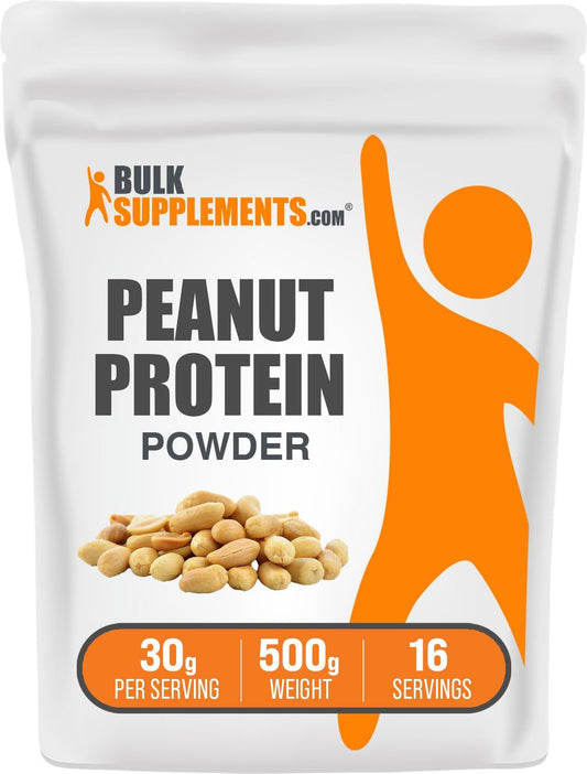 BulkSupplements.com Peanut Flour Protein Powder - 500g (1.1 lbs) - Gluten Free & No Added Sugars - High Protein Peanut Butter Powder