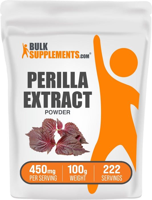 BulkSupplements.com Perilla Extract Powder - Herbal Perilla Supplement, Vegan & Gluten-Free - 100g (3.5 oz) Pack of 1 - 450mg per Serving - BoostGo Australia