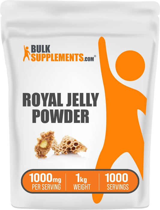 BulkSupplements.com Royal Jelly Powder - 1000mg Immune Support Supplement, Gluten Free, 1kg (2.2 lbs) - Pack of 1