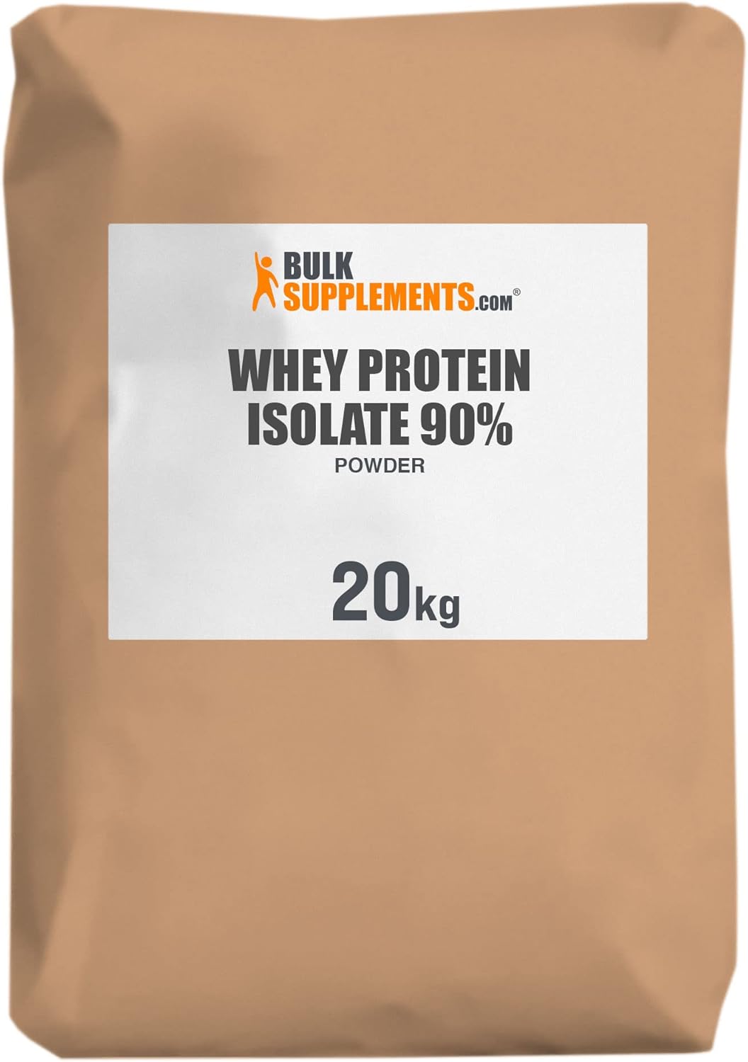 BulkSupplements.com Unflavored Whey Protein Isolate Powder - Flavorless, Gluten-Free Protein Supplement, 30g per Serving, 20kg (44 lbs) Bulk Size