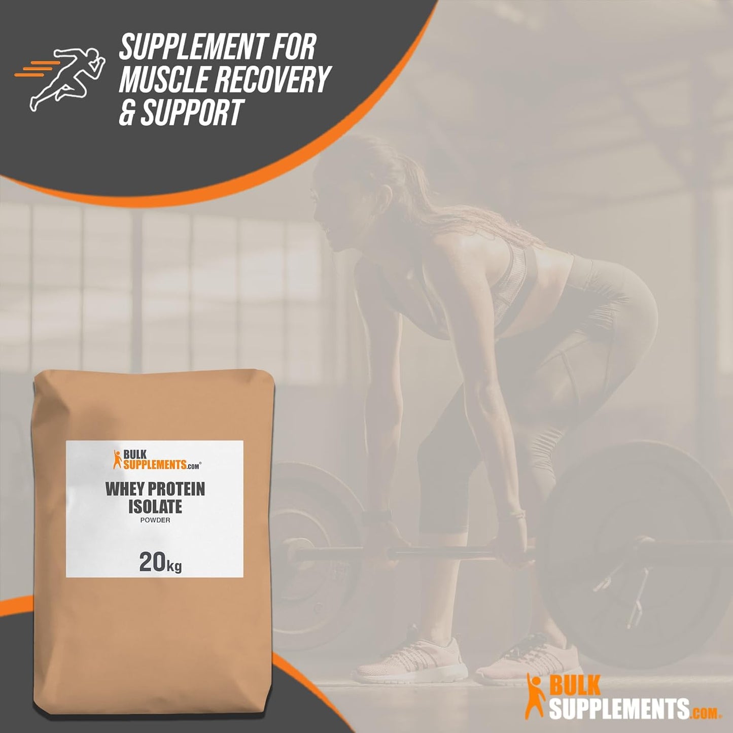 BulkSupplements.com Unflavored Whey Protein Isolate Powder - Flavorless, Gluten-Free Protein Supplement, 30g per Serving, 20kg (44 lbs) Bulk Size