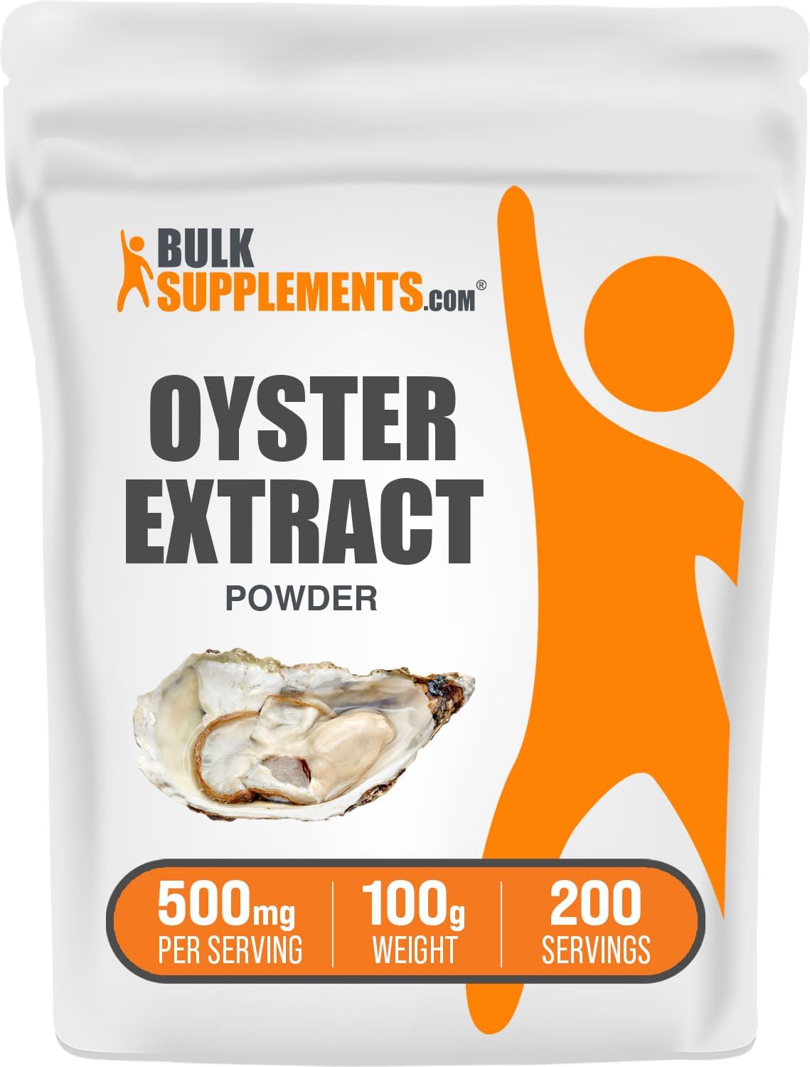 BulkSupplements.com Whole Oyster Shell Extract Powder - Gluten Free Oyster Supplement, 500mg per Serving, 100g (3.5 oz)