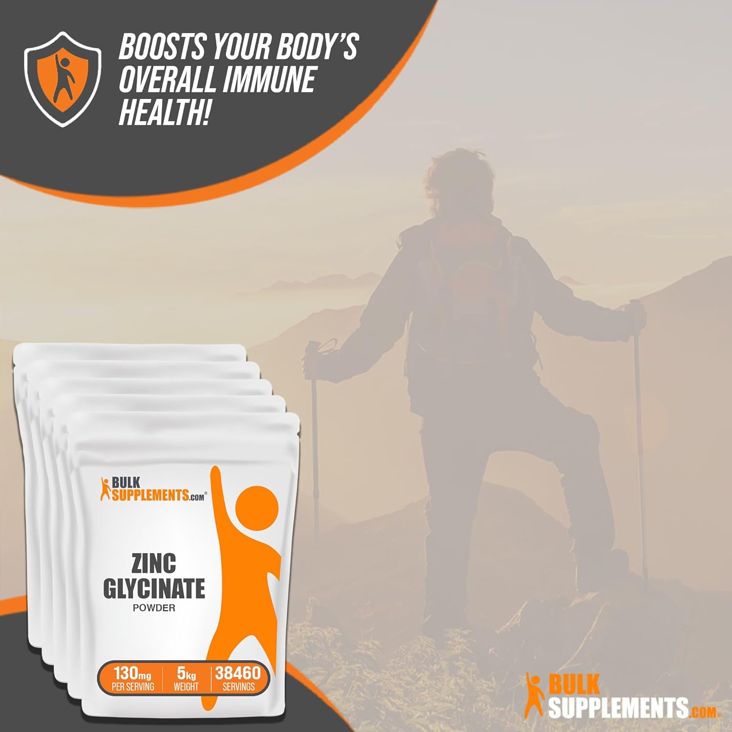 BulkSupplements.com Zinc Glycinate Powder - Immune Support Supplement, 40mg Zinc, Gluten Free Mineral Powder - 5kg (11 lbs)