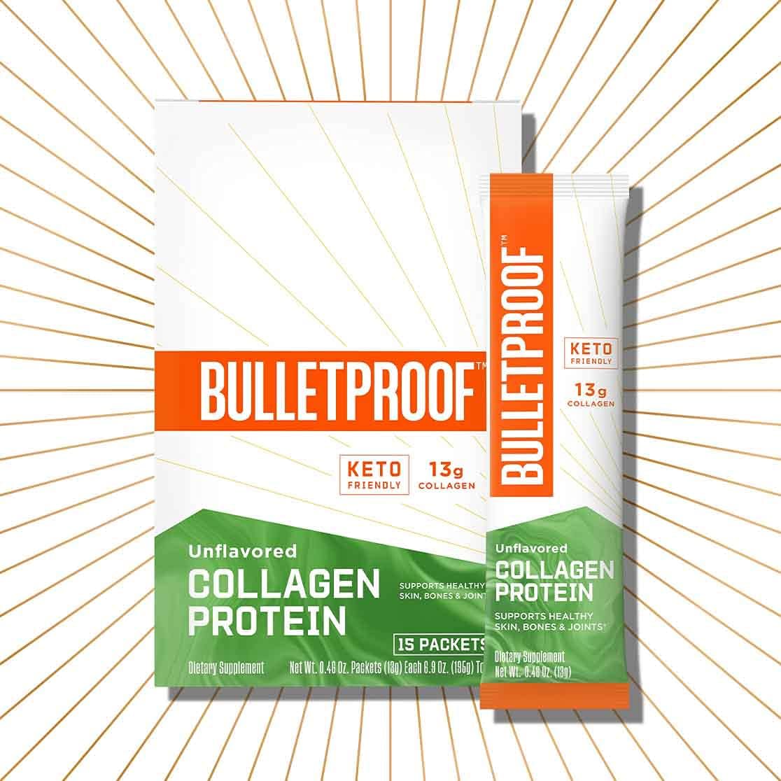 Bulletproof Grass Fed Collagen Peptides GoPack - Unflavored Protein Powder with 12g Protein for Skin, Bones, Joints - 1 Pack