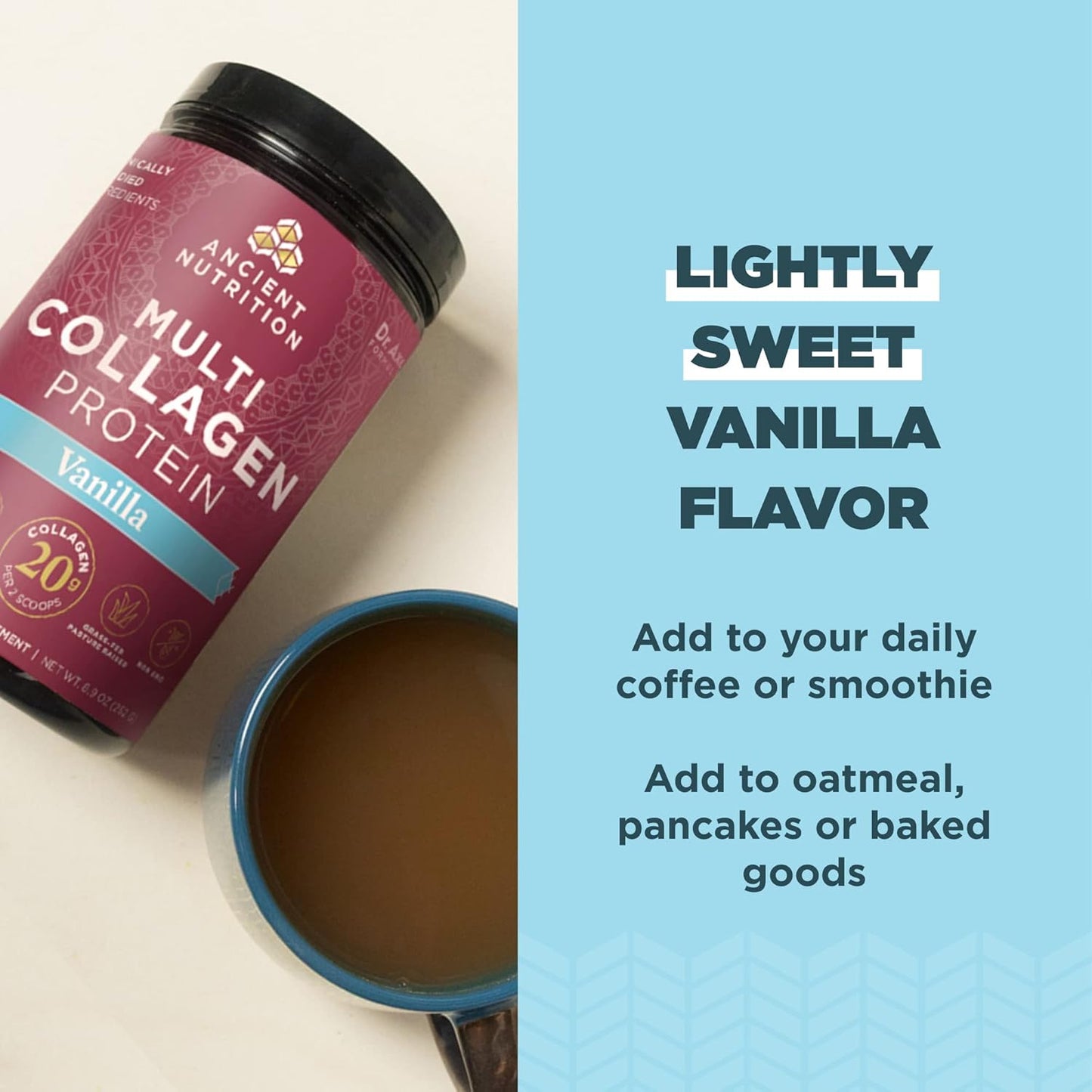 Bundle: Ancient Nutrition Vanilla Collagen & Bone Broth Protein Powders - 44 Servings
