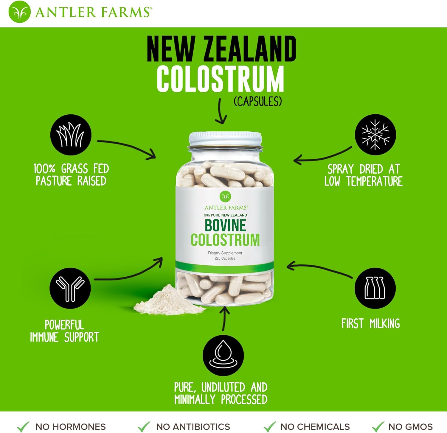 Bundle: Antler Farms Bovine Colostrum & Turmeric Curcumin - 100% Pure New Zealand