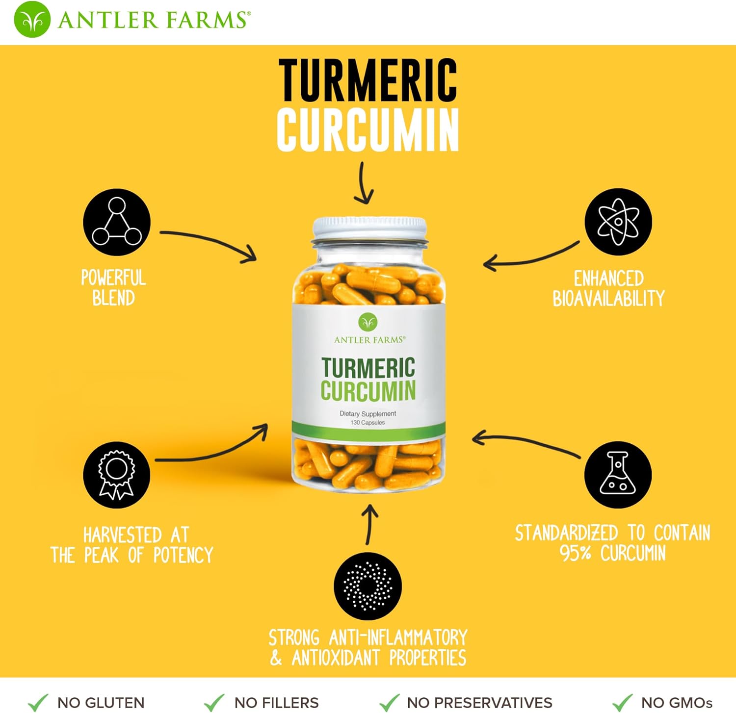 Bundle: Antler Farms Bovine Colostrum & Turmeric Curcumin - 100% Pure New Zealand