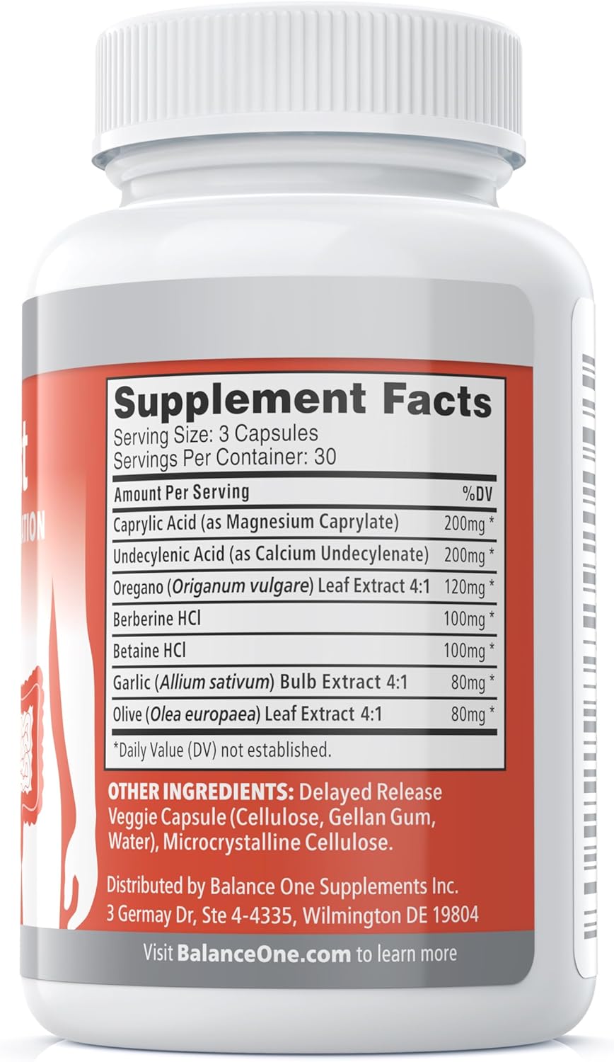 Bundle: Balance ONE Probiotic & CandAssist - 15 Billion Time-Release Probiotic with Caprylic Acid & Berberine for Natural Cleanse