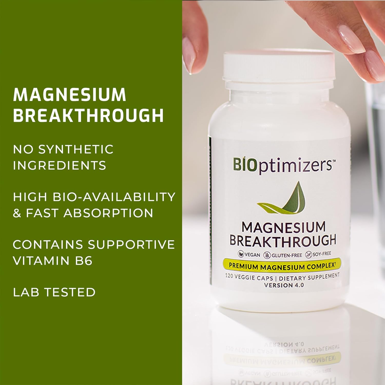 Bundle: BiOptimizers Magnesium Breakthrough 4.0 (60 Capsules) & Cycle Care (90 Capsules) - Natural Support for Sleep, Brain, and Menstrual Relief