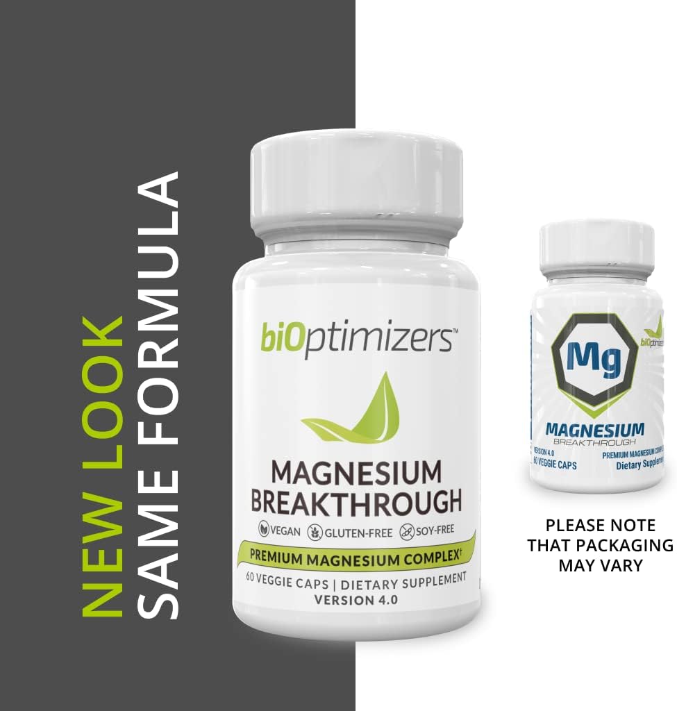 Bundle: BiOptimizers P3-OM and Magnesium Breakthrough 4.0 - 60 Capsules each
