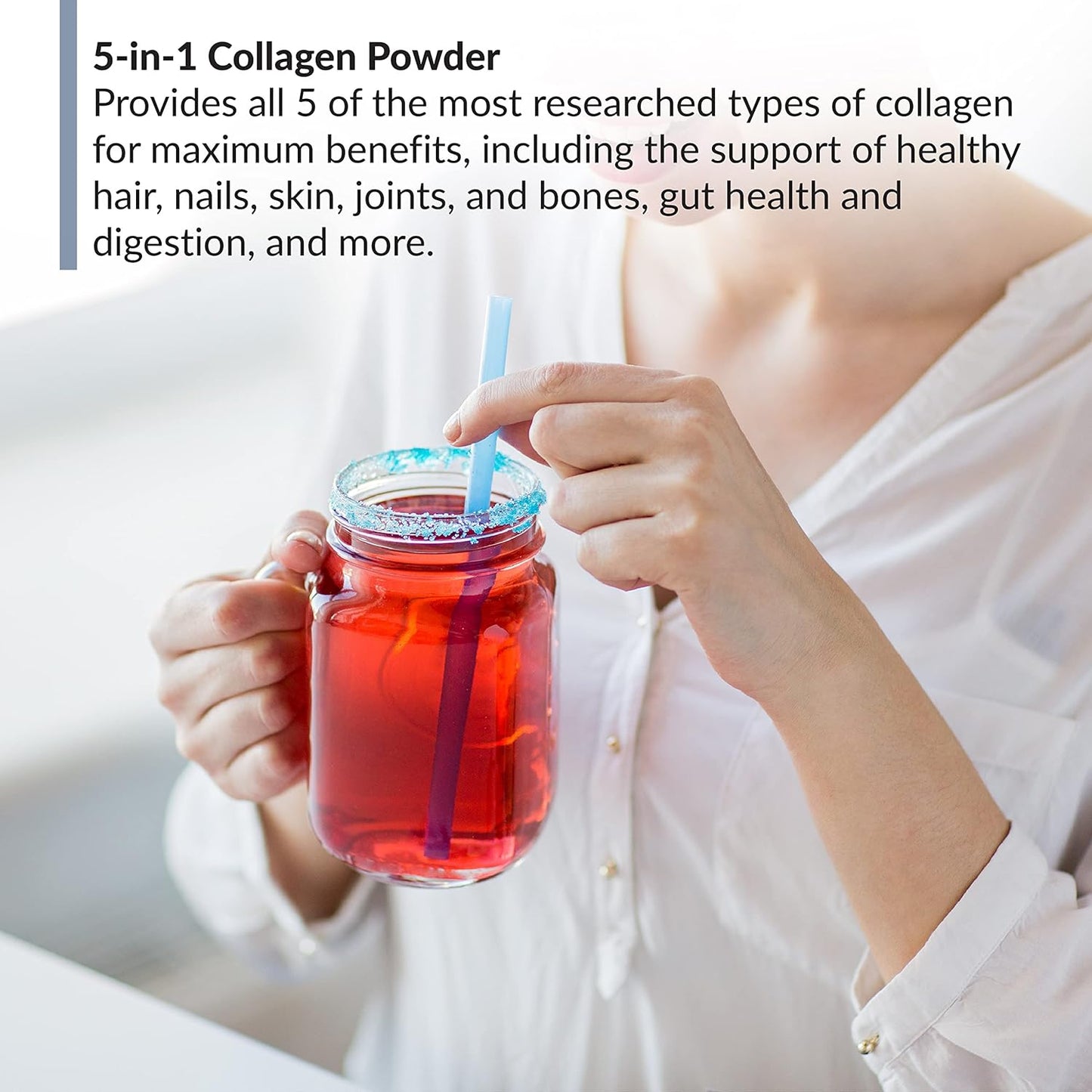 Bundle: BioTrust Ageless Multi Collagen Protein Powder with Fruit Punch Flavor in BlenderBottle