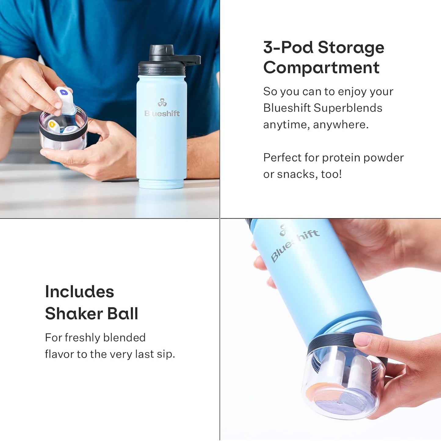 Bundle: Blueshift Energy + Focus 14 Pack with Sky Sidekick Stainless Steel Water Bottle