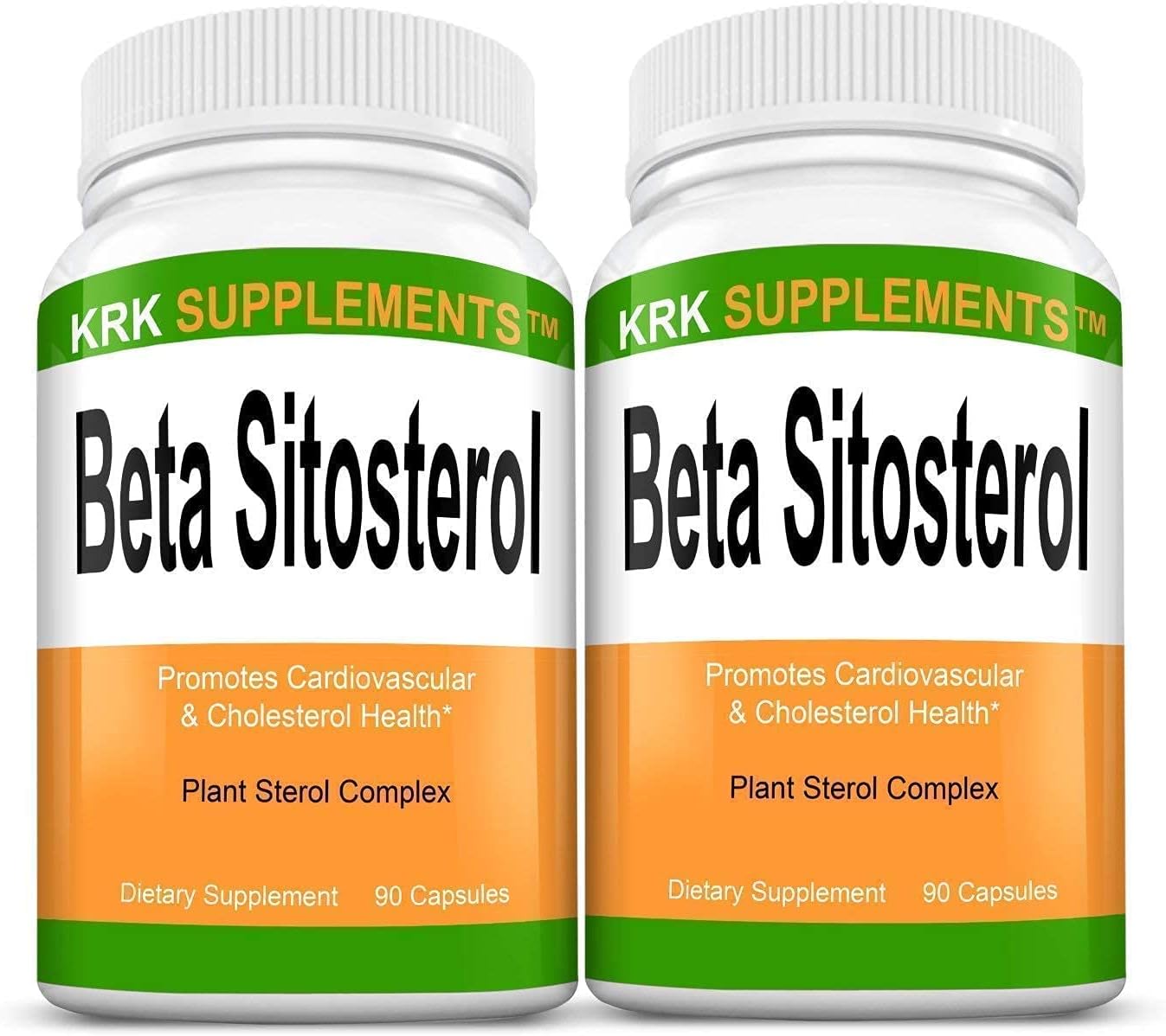 Bundle Combo: 2 Bottles Beta Sitosterol + 2 Bottles Lycopene Supplements by KRK
