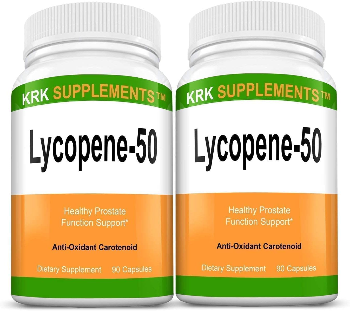 Bundle Combo: 2 Bottles Beta Sitosterol + 2 Bottles Lycopene Supplements by KRK