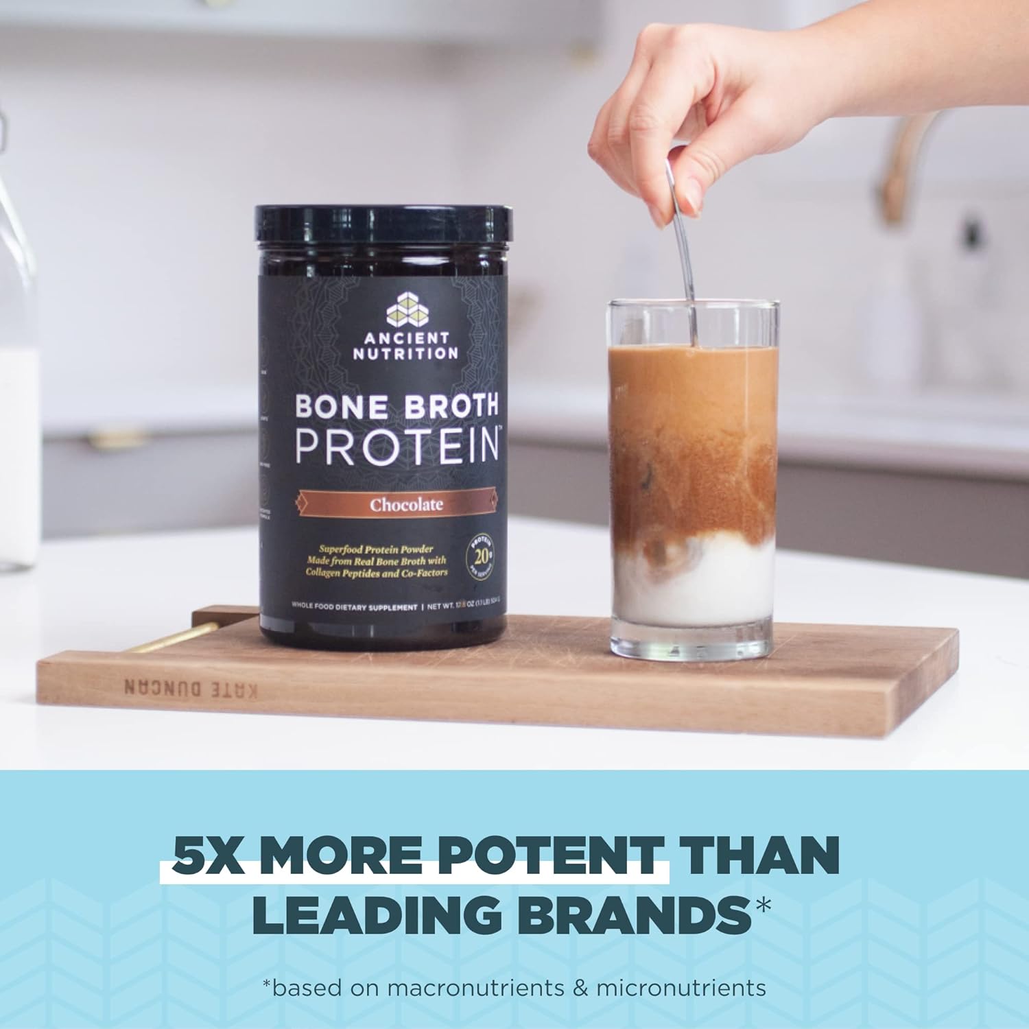 Bundle Deal: Ancient Nutrition Bone Broth Protein Powder in Chocolate (40 Servings) + Beef Bone Broth Protein Powder in Salted Caramel (20 Servings)