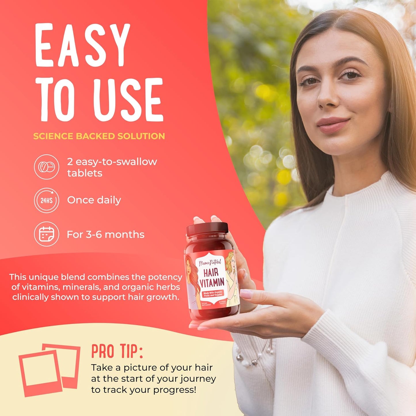 Bundle Deal: Buy 3 Multi Collagen Protein, Get 1 Hair Vitamin Free - Hair Growth & Skin Health Support for Women - Organic Ingredients