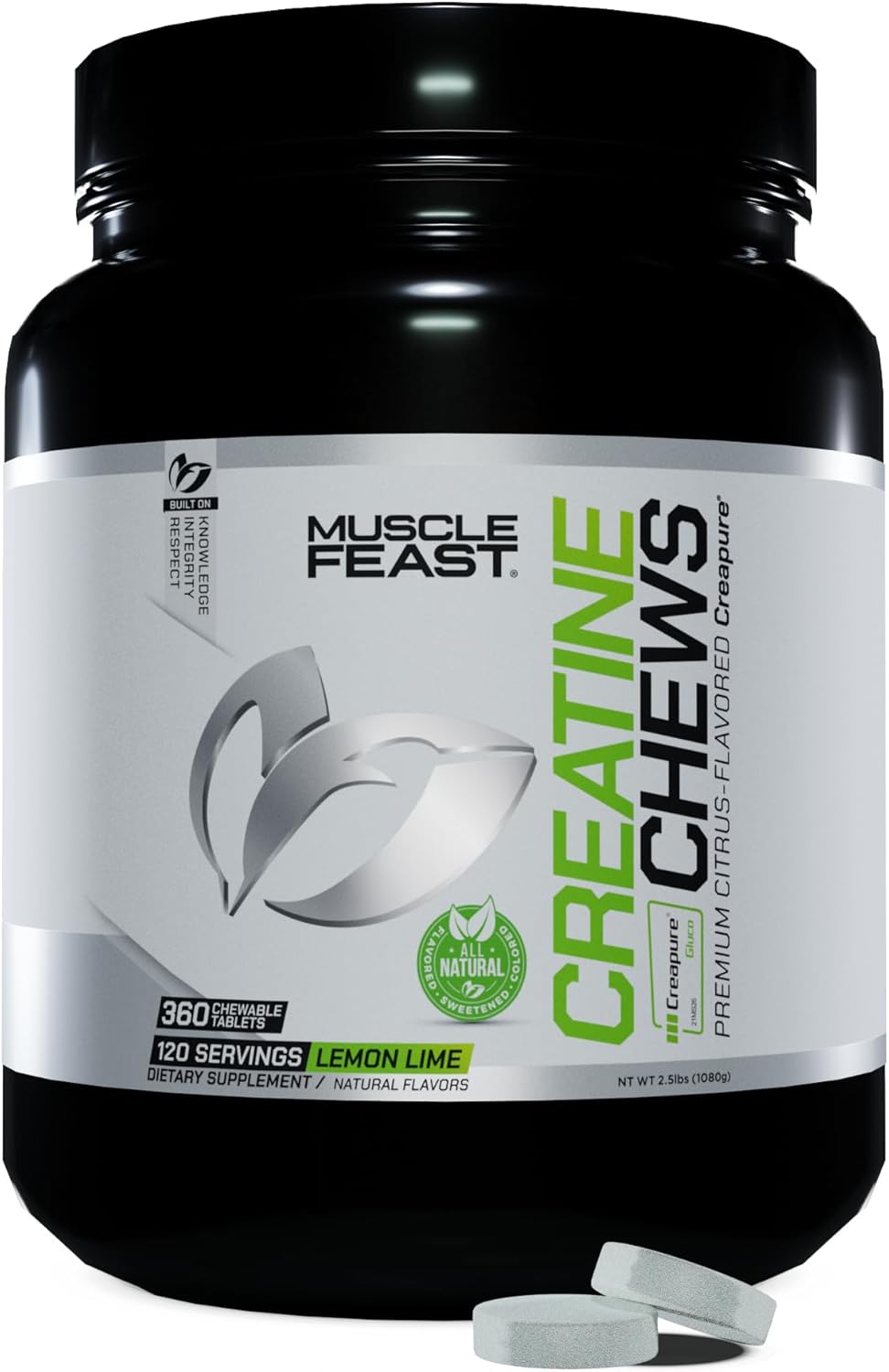 Bundle Deal: Muscle Feast Whey Isolate Chocolate Protein + Creatine Candy Lemon Lime (5lb + 360) | Premium Vegetarian Supplements