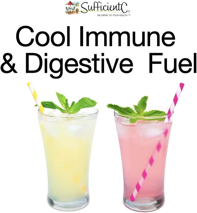 Bundle Deal: Sufficient-C 250g Lemon Peach Immune-ade + Glutenizer Force Plus Kiwi Strawberry Digestive-ade Mix - Save on Two-Pack