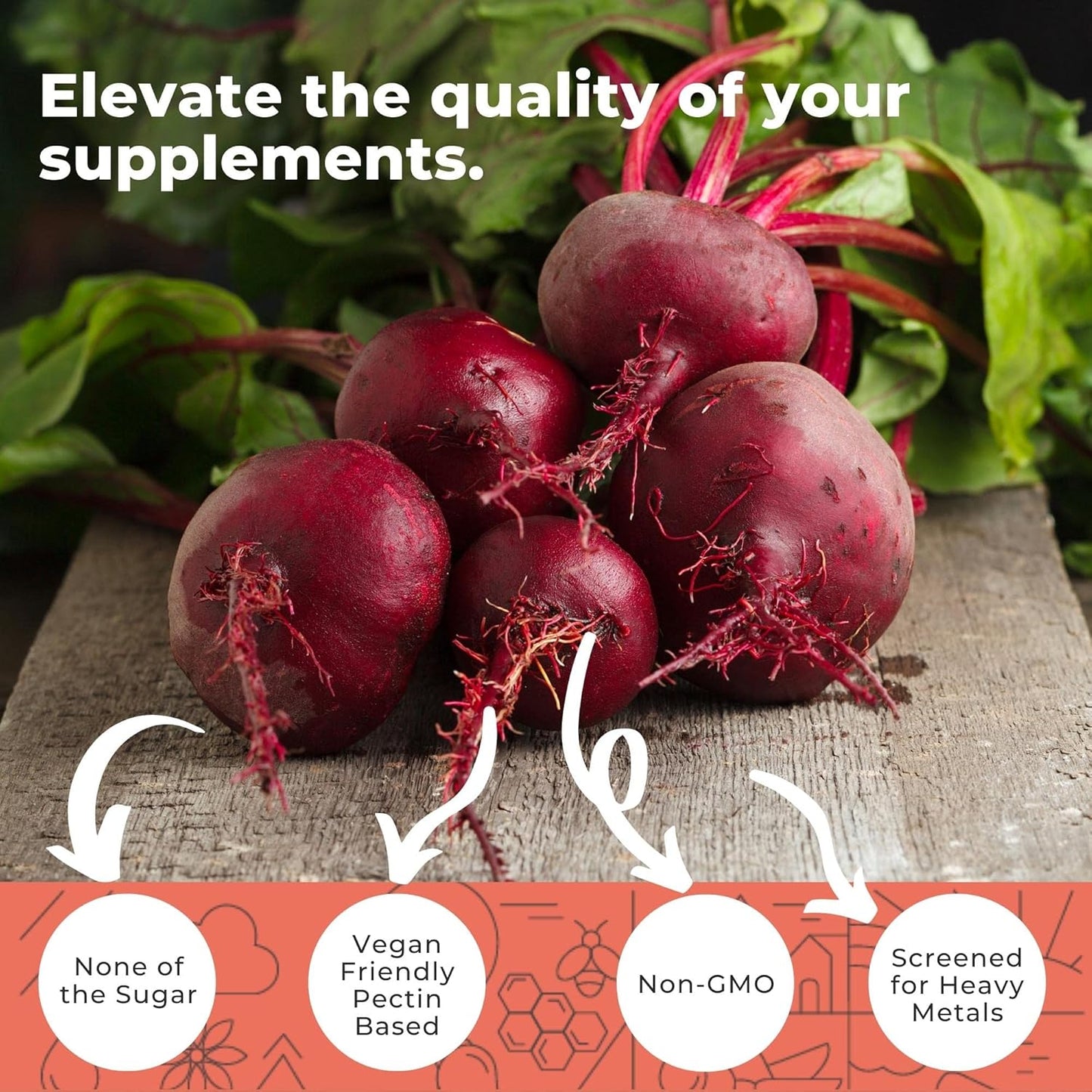 Bundle: Eleva Nutrition Sugar-Free Beet Root Gummies with Citrus Bergamot Complex and Bioflavonoids