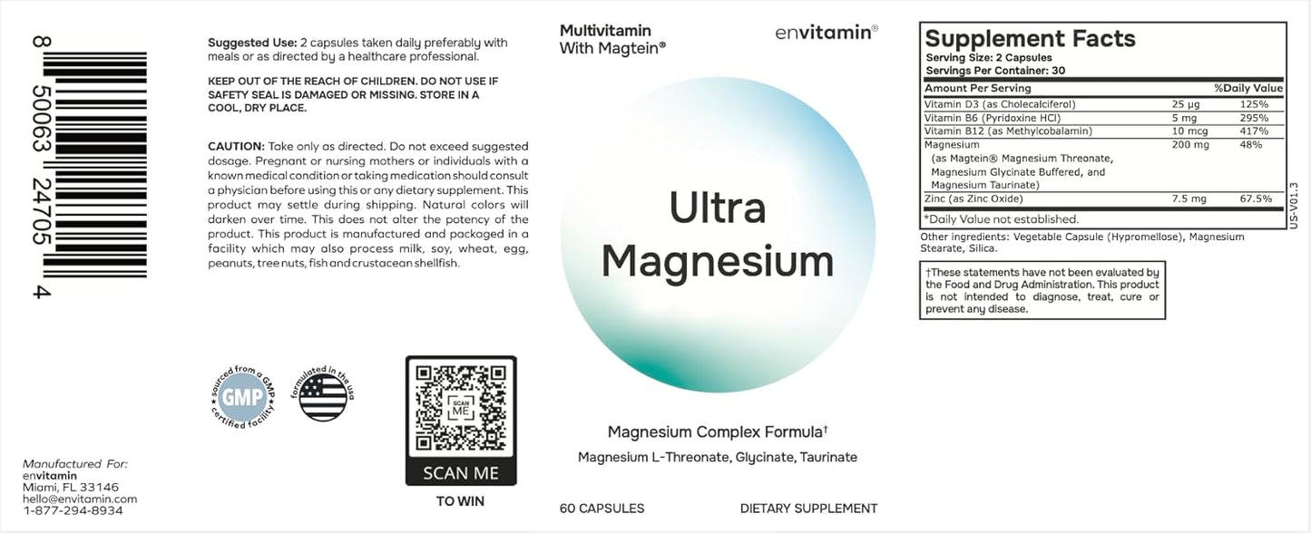 Bundle: envitamin Collasyn & Magnesium Multivitamin - 2 Pack for Optimal Health and Wellness