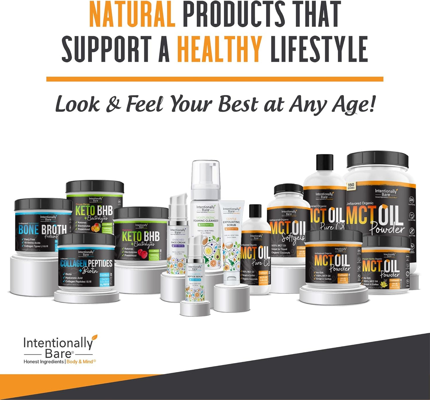 Bundle: Intentionally Bare MCT Oil Capsules and Pure C8 MCT Oil for Enhanced Performance and Energy Boost