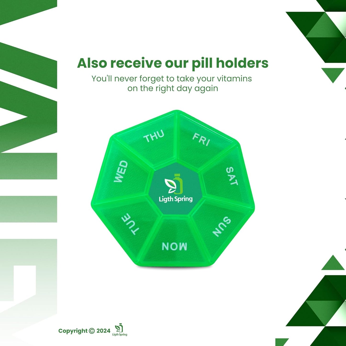 Bundle: LightSpring Vitamin E 180 mg (400 IU) Softgels, A to Z Vitamins & Minerals + Pill Organizer