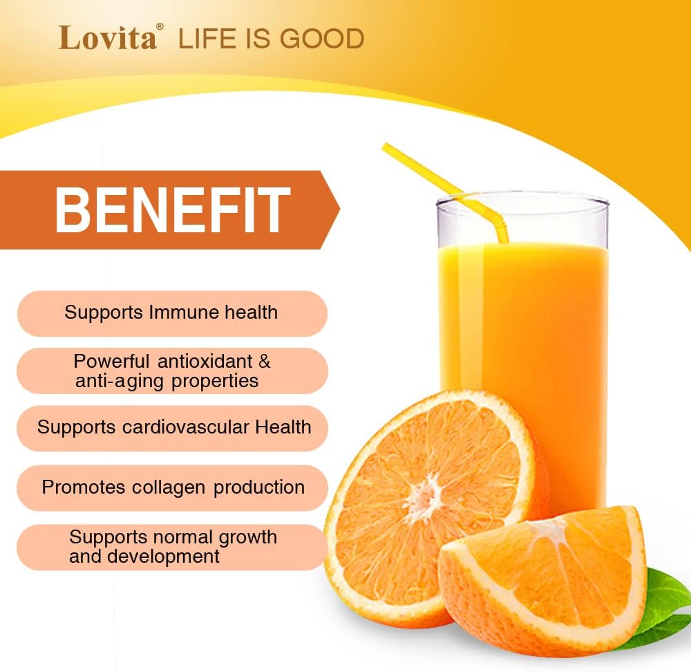 Bundle: Lovita Bee Propolis Liquid Extract & Vitamin C Nutrient Supplements for Immune Support