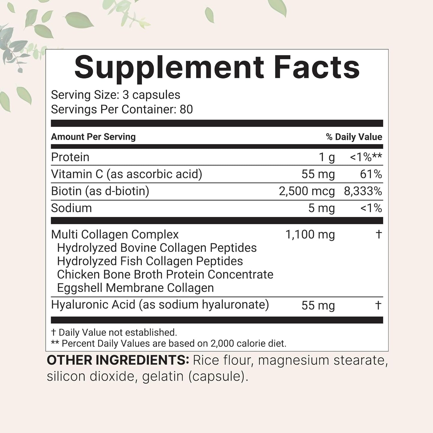 Bundle: Micro Ingredients Multi Collagen Complex 240 Capsules & Moringa Oleifera 6,000mg 300 Capsules - Hydrolyzed Protein Peptides & Antioxidant Supplement Pack