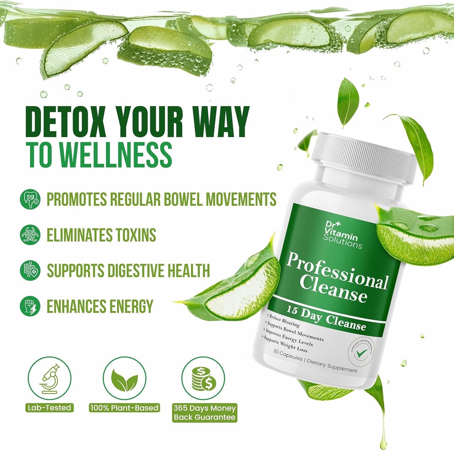Bundle: Nighttime Healthy Weight Support & 15-Day Cleanse for Slimming Formula & Bloating, 60 Capsules