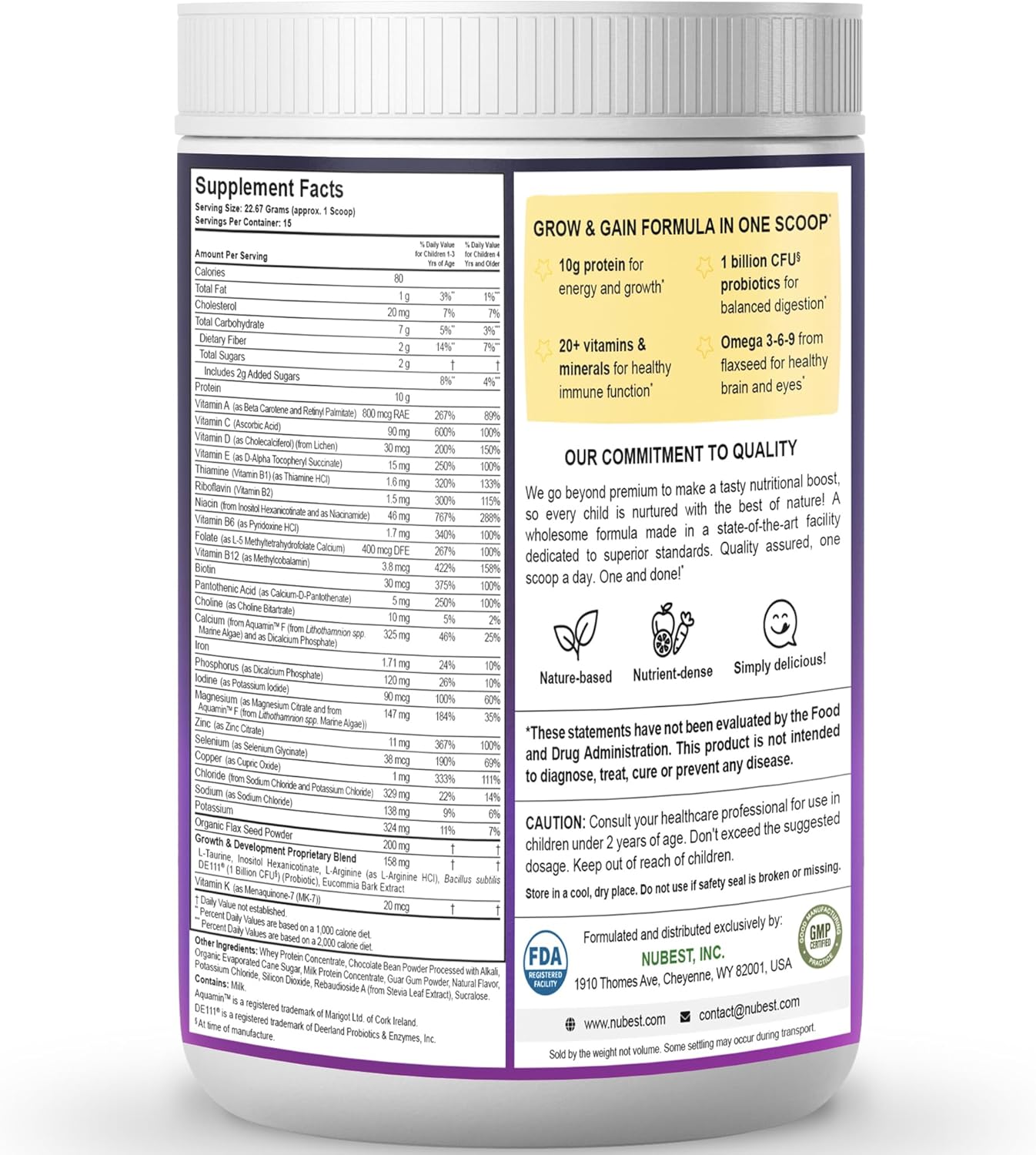 Bundle: NuBest Tall Growth Protein Powder & Bone Xtra Capsules - Chocolate Flavor for Teen Height Growth, Bone Strength, Brain Boost - Vegan, Probiotics, Calcium, Multivitamin