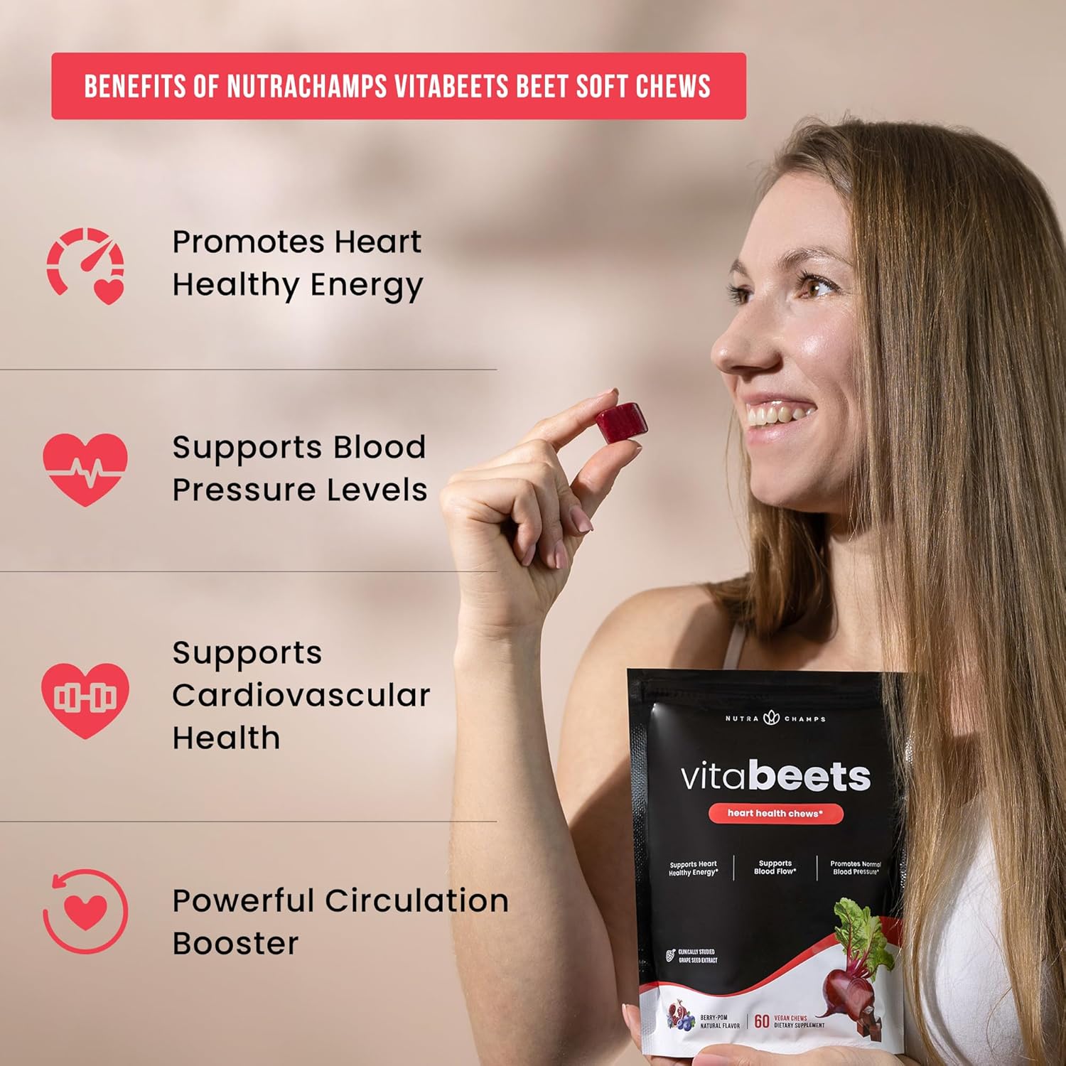 Bundle: NutraChamps Beet Root Chewables & Greens Superfood Powder - Boost Energy & Immunity with Natural Ingredients