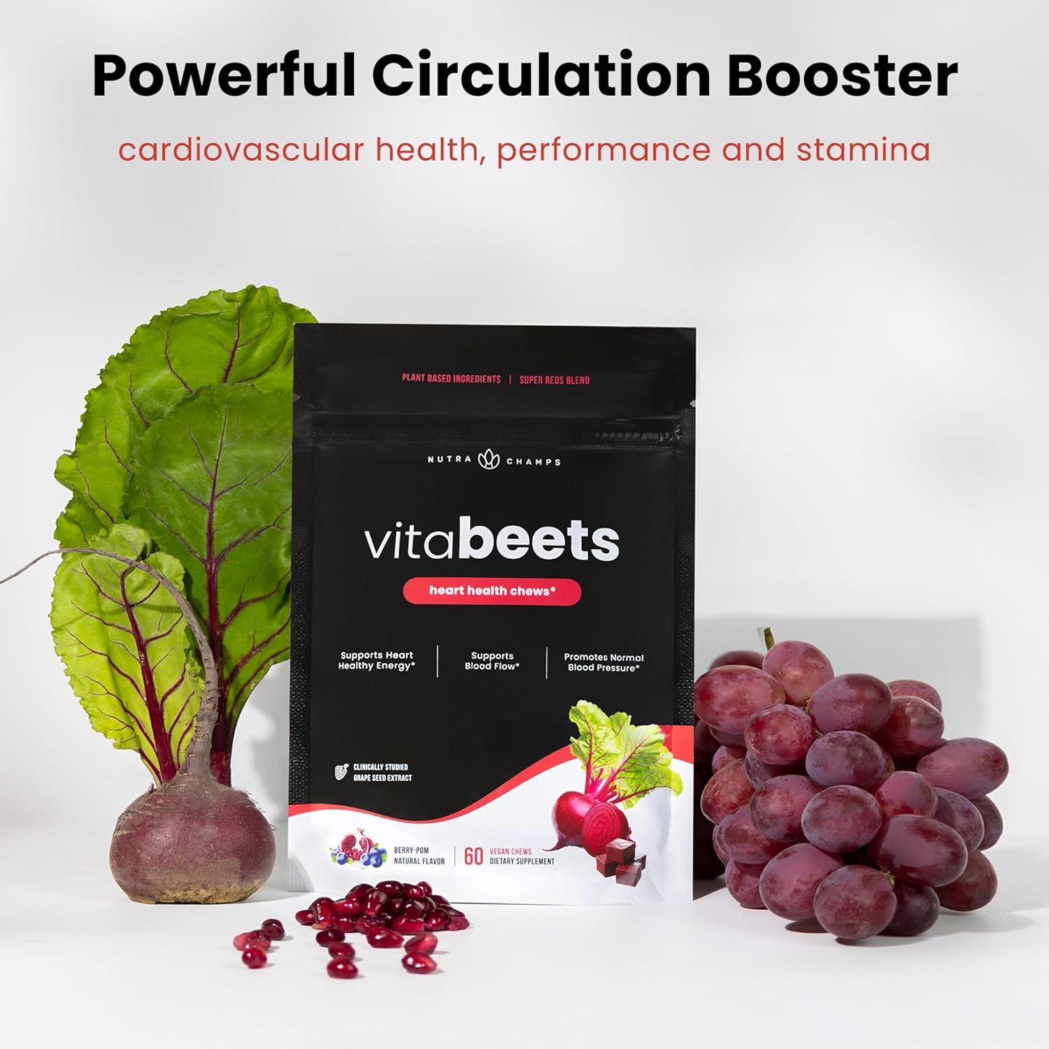 Bundle: NutraChamps Beet Root Chewables & Greens Superfood Powder - Boost Energy & Immunity with Natural Ingredients