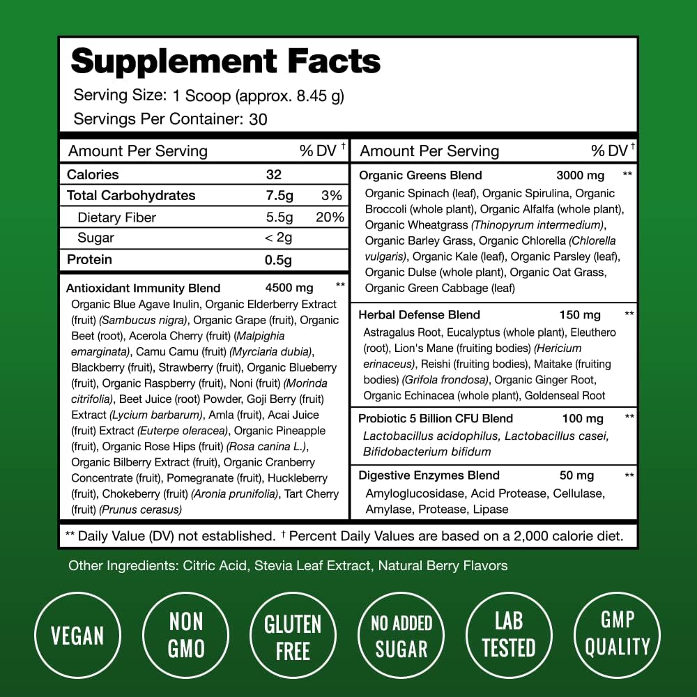 Bundle: NutraChamps Liver Cleanse Detox Capsules + Super Greens Antioxidant Superfood Powder