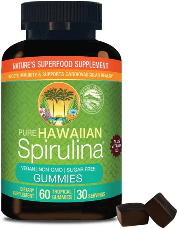 Bundle: Nutrex BioAstin Hawaiian Astaxanthin 12mg + Pure Spirulina Superfood Gummy 60 Count