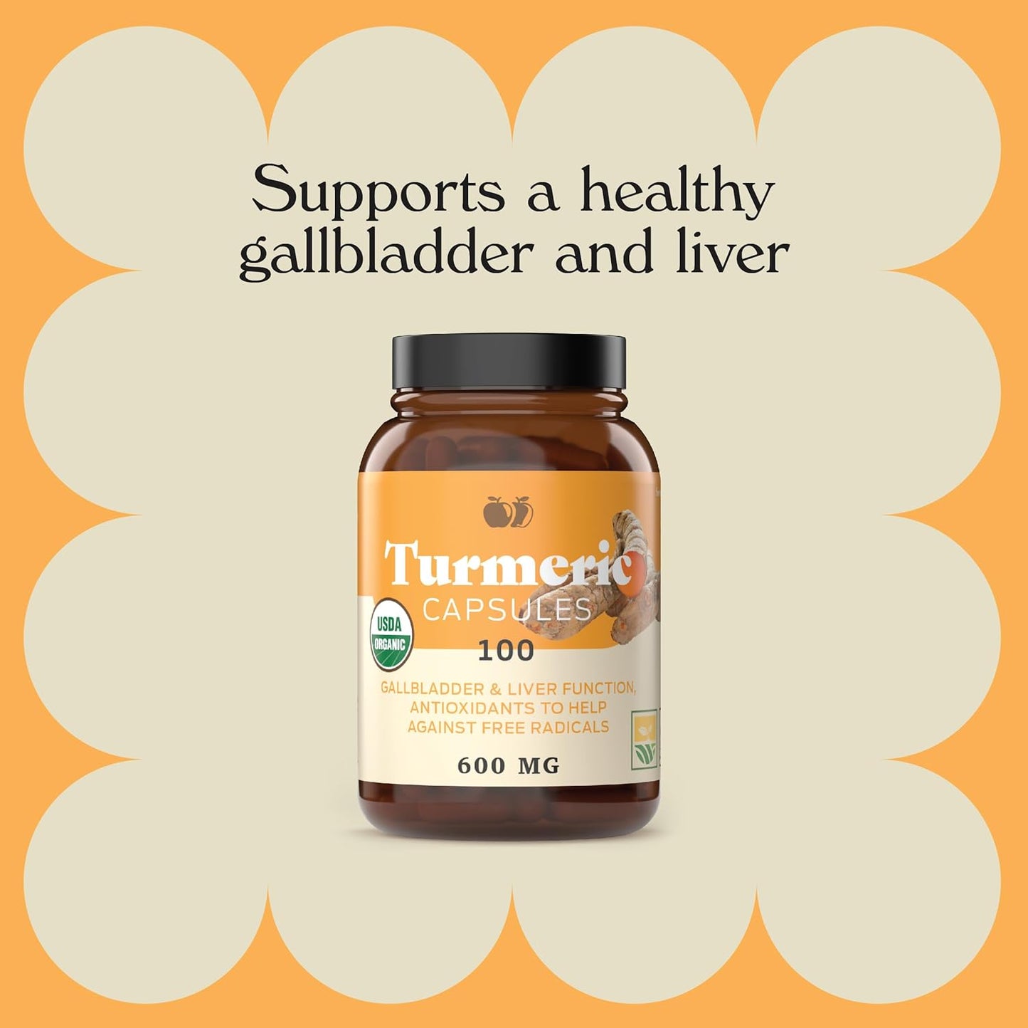 Bundle of 100 Capsules of Complete Natural Products Beet Root and Turmeric