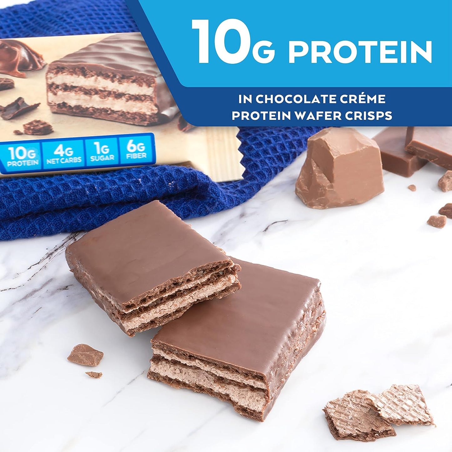Bundle of 16 Atkins Endulge Almond Craze Bars and 5 Chocolate Crème Protein Wafer Crisps