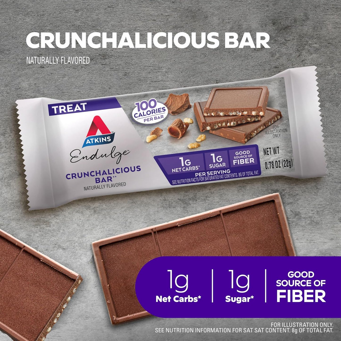 Bundle of 16 Atkins Endulge Crunchalicious Chocolate Bars & 16 Chocolate Coconut Bars