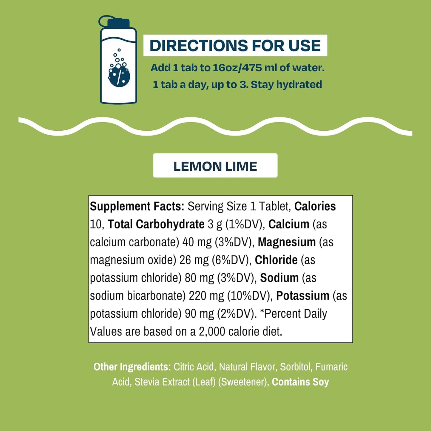 Bundle of 4 Drinklits Lemon-Lime Electrolyte Hydration Tablets Tubes | Natural Sports Drink with Zero Sugar - 10 Tablets per Tube - 40 Servings Total