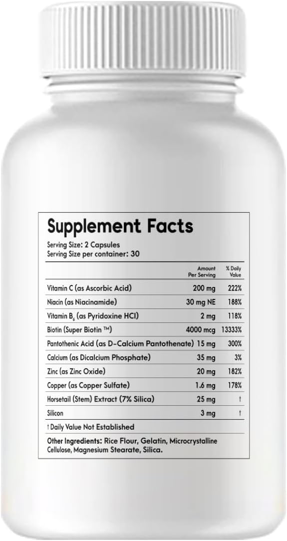 Bundle of 5 Folicrex Supplements for Hair Growth and Health - Value Pack for Improved Results