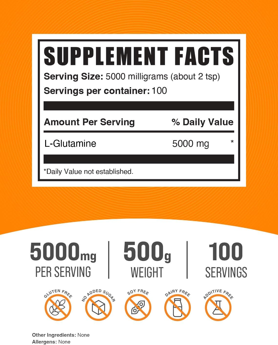 Bundle of BulkSupplements L-Glutamine 500g and BCAA 2:1:1 500g for Muscle Recovery and Growth