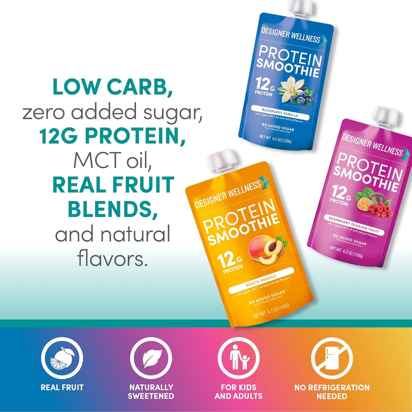 Bundle of Designer Wellness Protein Smoothies Original Variety Pack and Super Fruits Variety Pack for Ultimate Nutrition