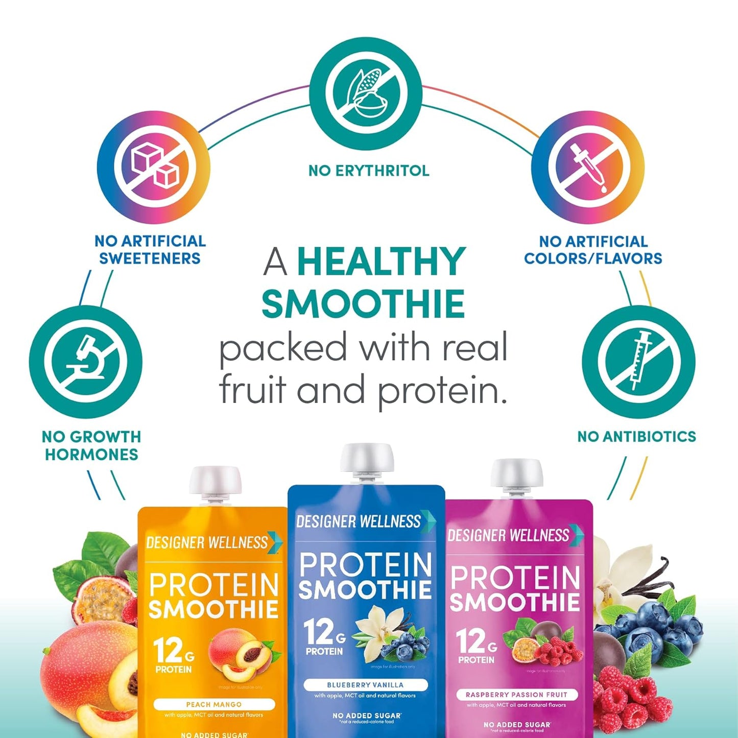 Bundle of Designer Wellness Protein Smoothies Original Variety Pack and Super Fruits Variety Pack for Ultimate Nutrition
