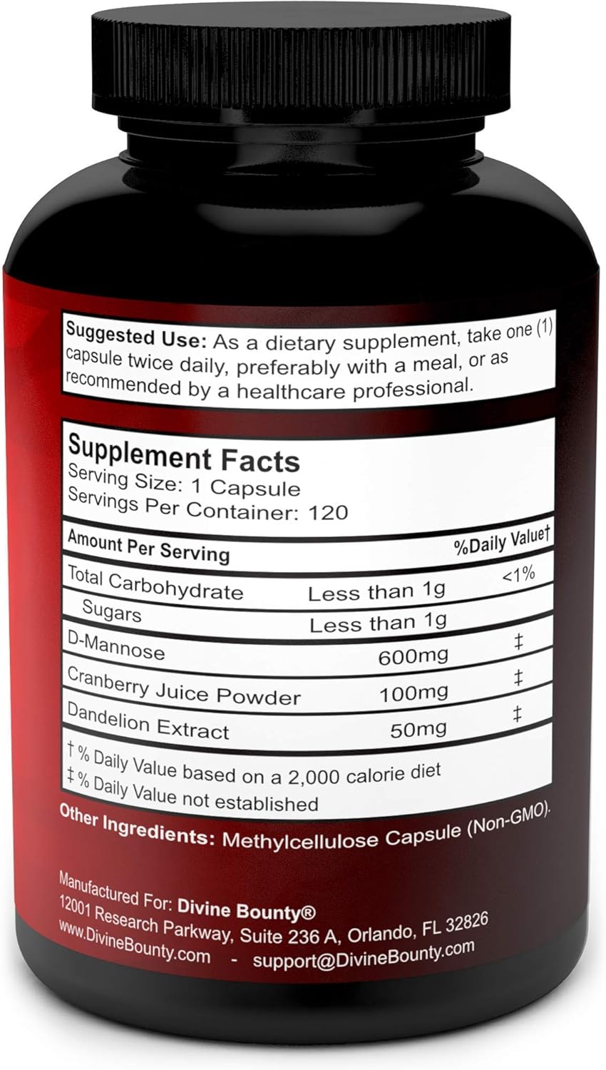 Bundle of Divine Bounty D-Mannose & Acetyl L-Carnitine for Optimal Health